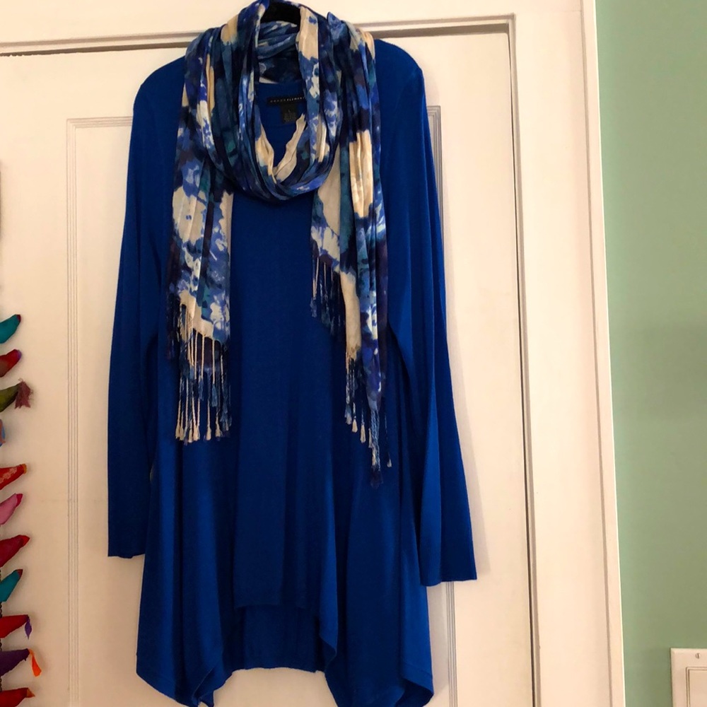 Grace Elements Blue Tunic Sweater